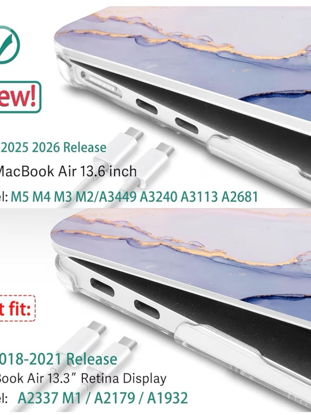 Marble MaxBookAir 13/13.5 Laptop Outer Cover, Key Board Cover, Screen Protector - Picture 2 of 6